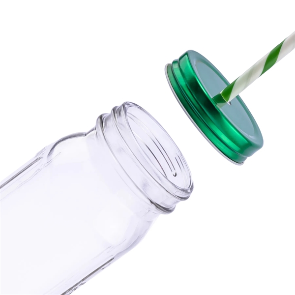 20 ounce glass mason jar with threaded screw-on lid and reusable... from ASI 57800 Gordon Sinclair / Gordon Sinclair®