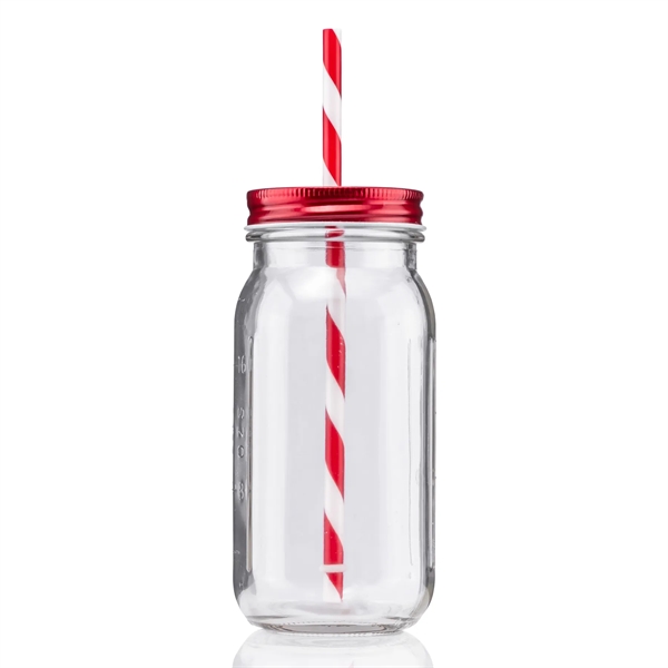 20 ounce glass mason jar with threaded screw-on lid and reusable... from ASI 57800 Gordon Sinclair / Gordon Sinclair®