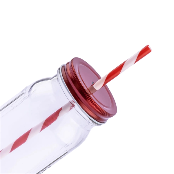 20 ounce glass mason jar with threaded screw-on lid and reusable... from ASI 57800 Gordon Sinclair / Gordon Sinclair®