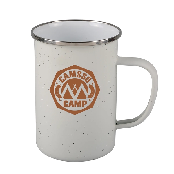 20 oz. camping mug with stainless steel rim, enamel finish and... from ASI 52840 Evans Manufacturing