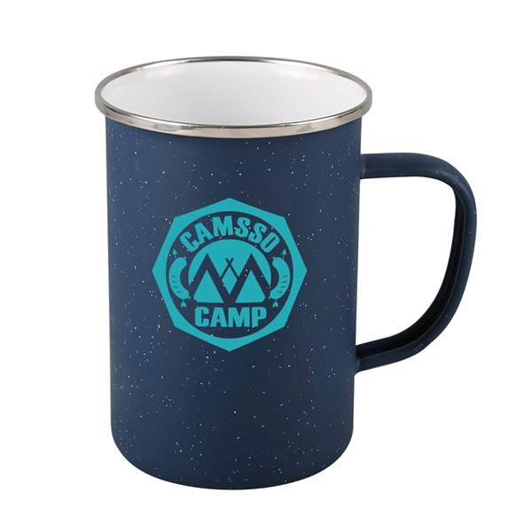 20 oz. camping mug with stainless steel rim, enamel finish and... from ASI 52840 Evans Manufacturing