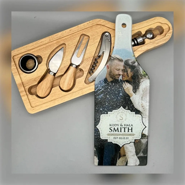 13 1/2" x 5 1/2" Sublimatable Wine and Cheese 6-Piece Set.... from ASI 62635 Inno-Vative Solutions Grp LTD