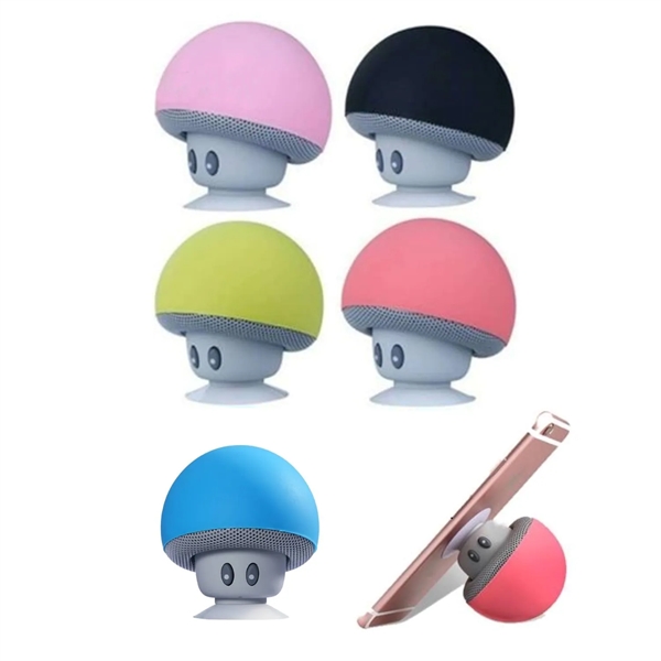 Mini mushroom wireless bluetooth speaker plus 1 color silkscreen imprint on... from ASI 37218 Athena Promo (tm)