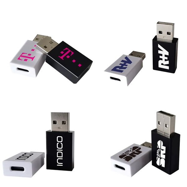Type A to C USB data protector plus 1 color silkscreen... from ASI 37218 Athena Promo (tm)