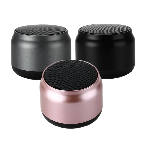 Aluminum alloy wireless bluetooth speaker plus silkscreen imprint on 1 location... from ASI 37218 Athena Promo (tm)