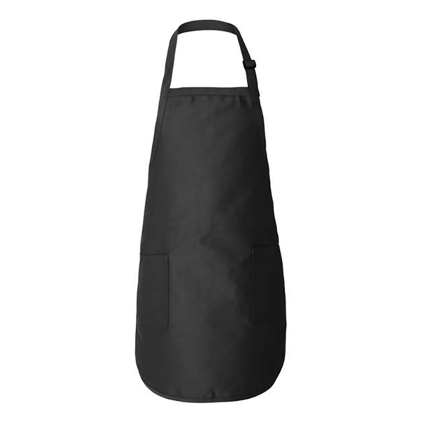 Full-length apron made with twill fabric features two pockets, binding trim,... from ASI 92980 WOV-IN® / Universal Strap/Wov-In Line