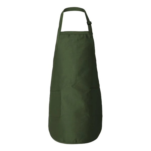 Full-length apron made with twill fabric features two pockets, binding trim,... from ASI 92980 WOV-IN® / Universal Strap/Wov-In Line