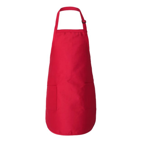 Full-length apron made with twill fabric features two pockets, binding trim,... from ASI 92980 WOV-IN® / Universal Strap/Wov-In Line