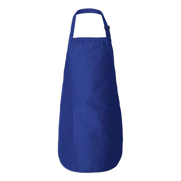 Full-length apron made with twill fabric features two pockets, binding trim,... from ASI 92980 WOV-IN® / Universal Strap/Wov-In Line