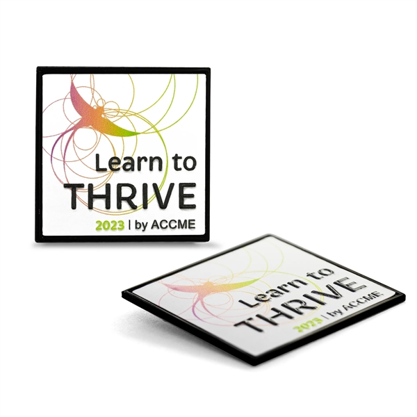 Metal lapel pin with 3D textured print in assorted sizes and... from ASI 52263 EMT