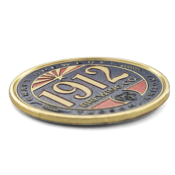 Metal lapel pin with 3D textured print in assorted sizes and... from ASI 52263 EMT