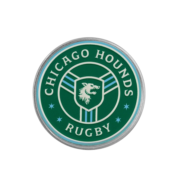 Metal lapel pin with 3D textured print in assorted sizes and... from ASI 52263 EMT