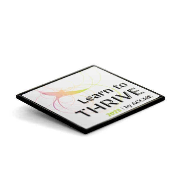 Metal lapel pin with 3D textured print in assorted sizes and... from ASI 52263 EMT