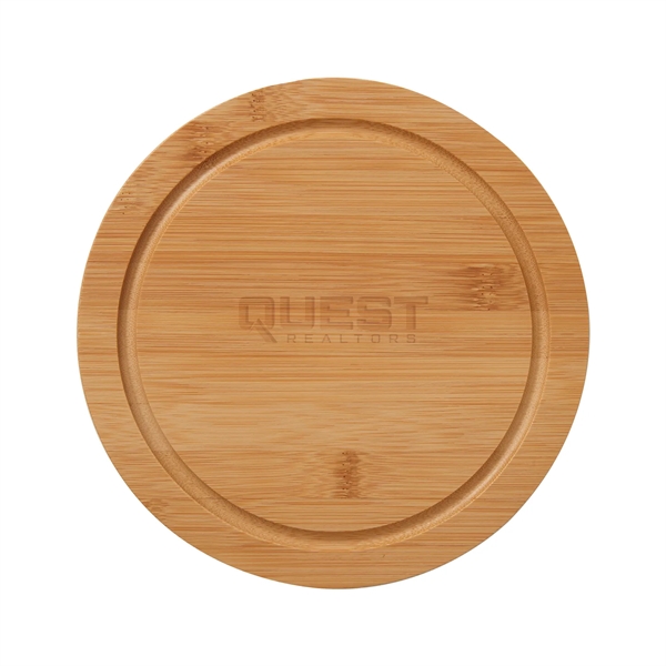 5 piece swivel top bamboo charcuterie cheese board set includes tray... from ASI 52840 Evans Manufacturing