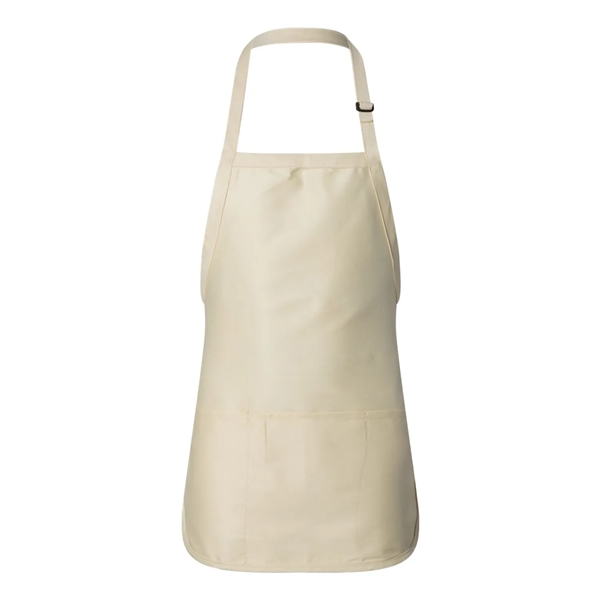 22" x 30" cotton twill waist apron with pouch with three... from ASI 92980 WOV-IN® / Universal Strap/Wov-In Line