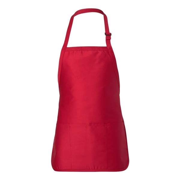 22" x 30" cotton twill waist apron with pouch with three... from ASI 92980 WOV-IN® / Universal Strap/Wov-In Line
