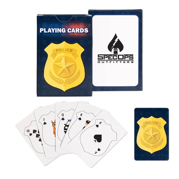 Standard themed deck of playing cards with one sided imprint on... from ASI 98360 WOWLine / WOWLine®