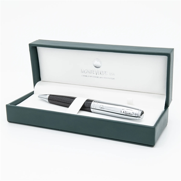 Exquisite chrome carbon fiber ballpoint pen.... from ASI 98760 Yafa Line, Inc. / MonteVerde®
