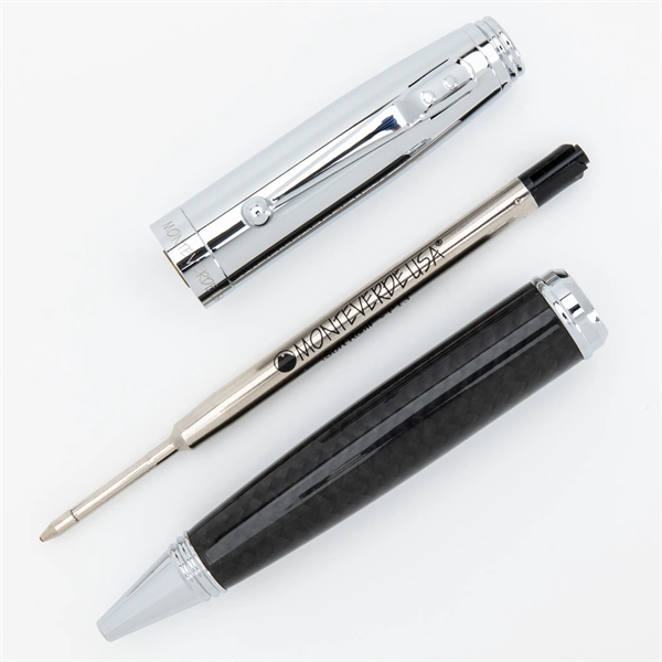 Exquisite chrome carbon fiber ballpoint pen.... from ASI 98760 Yafa Line, Inc. / MonteVerde®