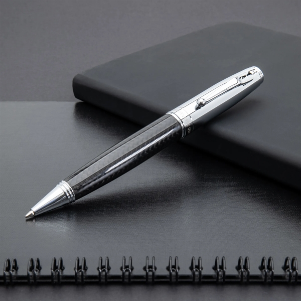 Exquisite chrome carbon fiber ballpoint pen.... from ASI 98760 Yafa Line, Inc. / MonteVerde®