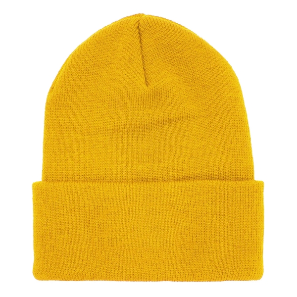 100% acrylic knit cuffed beanie decorated with a woven patch, heat... from ASI 92980 WOV-IN® / Universal Strap/Wov-In Line