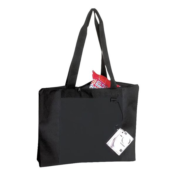 Polyester zipper tote bag made of 600 denier polyester with 28"... from ASI 31517 Admart Products / Admart Line
