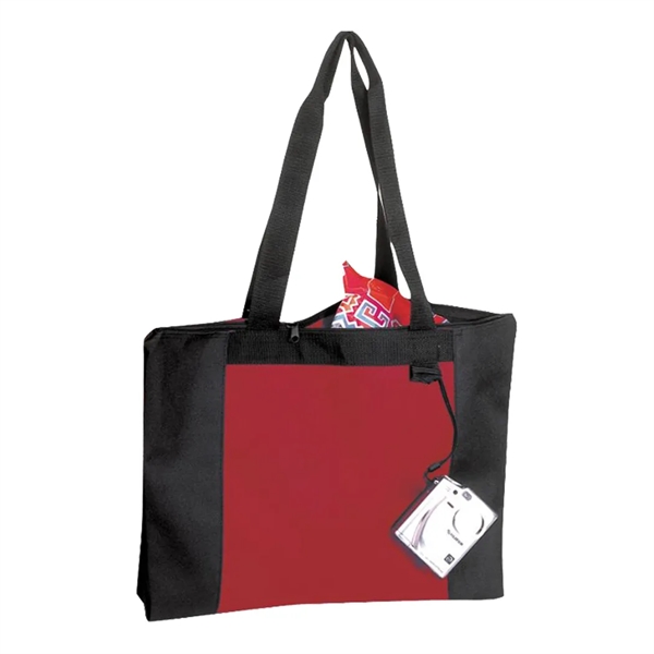 Polyester zipper tote bag made of 600 denier polyester with 28"... from ASI 31517 Admart Products / Admart Line