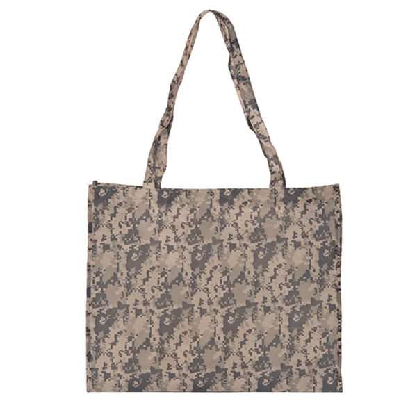 Digital camouflage pattern non woven shopping tote bag.... from ASI 31517 Admart Products / Admart Line