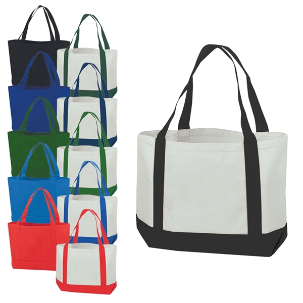 Canvas shopping tote bag with gusset and 22 inches handles.... from ASI 31517 Admart Products / Admart Line
