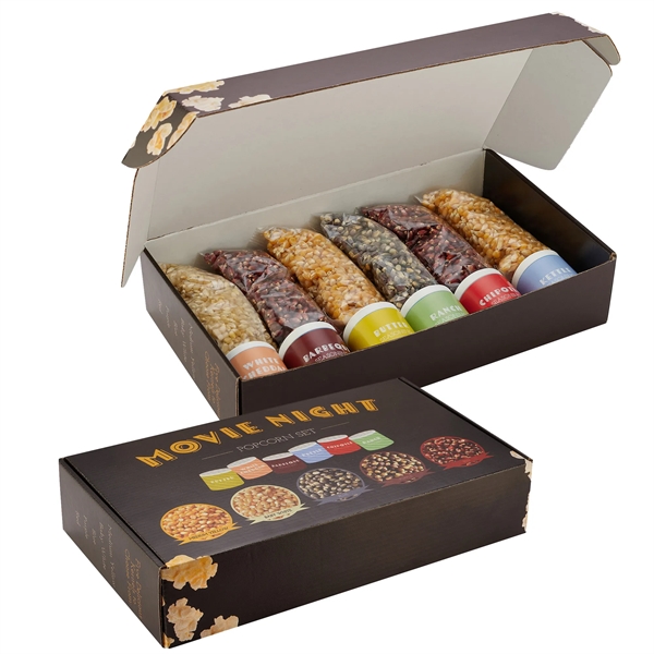 Movie Night Deluxe Set w/ Popcorn Kernels & Seasonings... from ASI 71685 Midnite Snax®