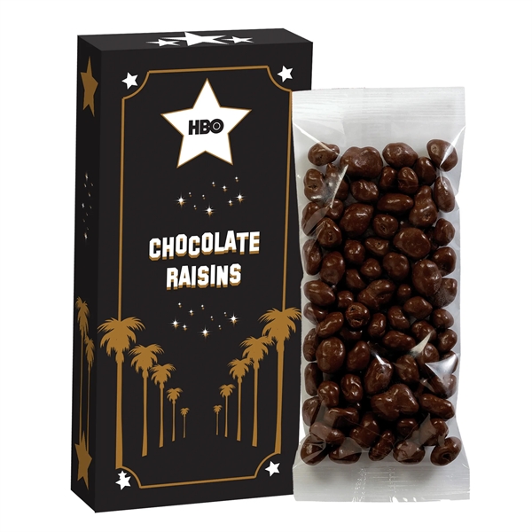 Movie theatre box filled with chocolate covered raisins... from ASI 71685 Midnite Snax®