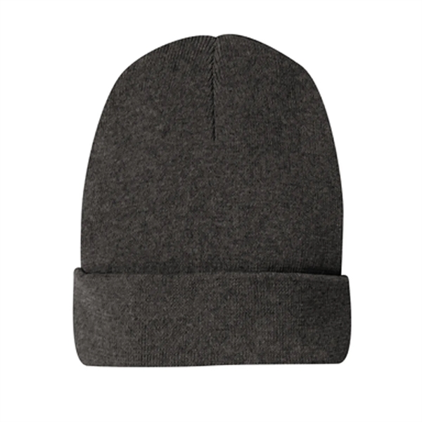 Beanie made of post consumer recycled materials with a multi-color woven... from ASI 92980 WOV-IN® / Universal Strap/Wov-In Line