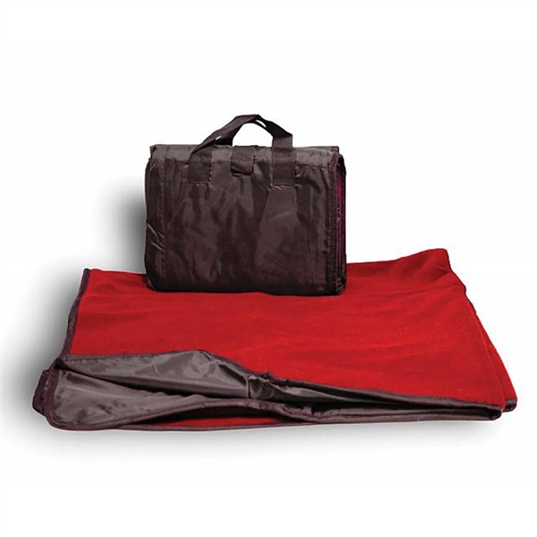 Fleece picnic blanket made from 100% polyester, anti-pill fleece; water-repellent and... from ASI 92980 WOV-IN® / Universal Strap/Wov-In Line