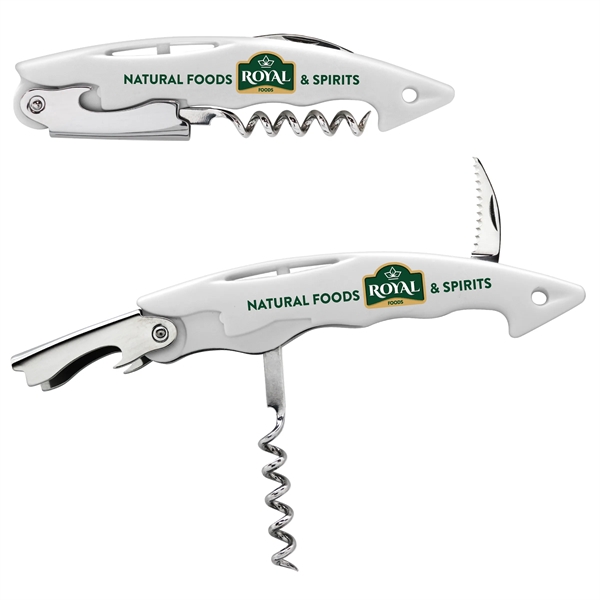 Corkscrew, bottle opener and foil cutter all in one.  Solid... from ASI 49470 DEVARA