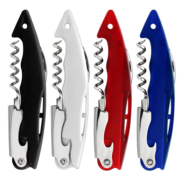 Corkscrew, bottle opener and foil cutter all in one.  Solid... from ASI 49470 DEVARA