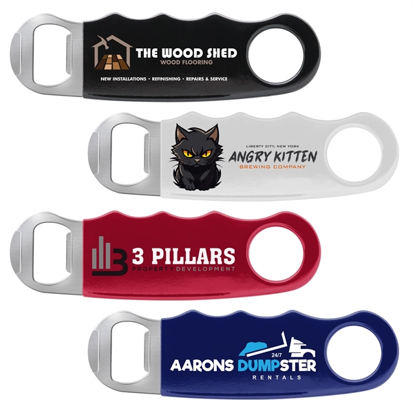 Metal bottle opener ... color vinyl coating wrap to ensure a... from ASI 49470 DEVARA