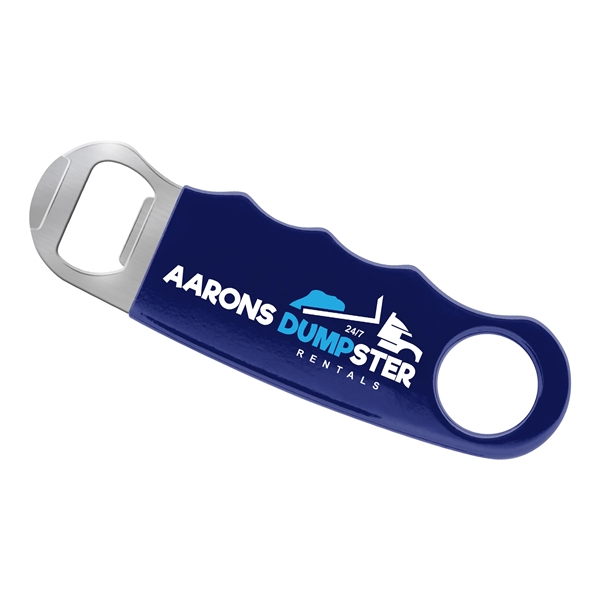 Metal bottle opener ... color vinyl coating wrap to ensure a... from ASI 49470 DEVARA