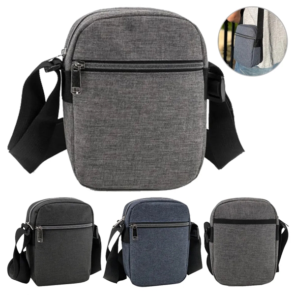 Heather Dual Zipper Sling Bag... from ASI 31517 Admart Products / Admart Line