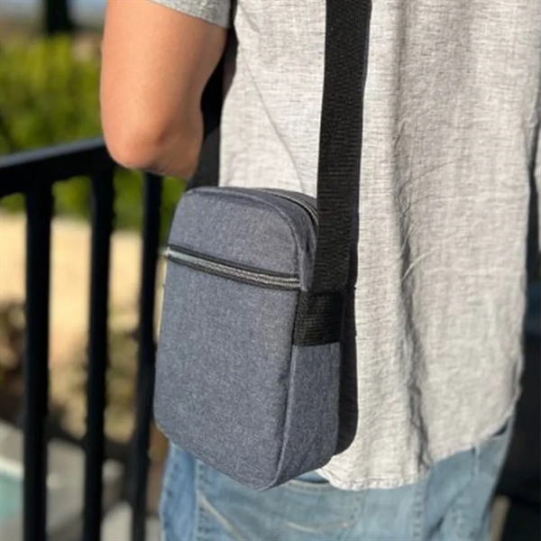 Heather Dual Zipper Sling Bag... from ASI 31517 Admart Products / Admart Line