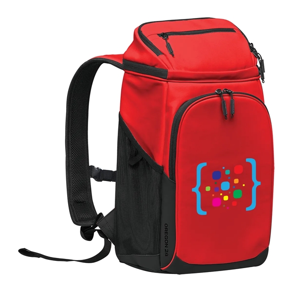7.5" x 19" x 10" cooler backpack with a main zippered... from ASI 61125 Hit Promotional Products / Hit®