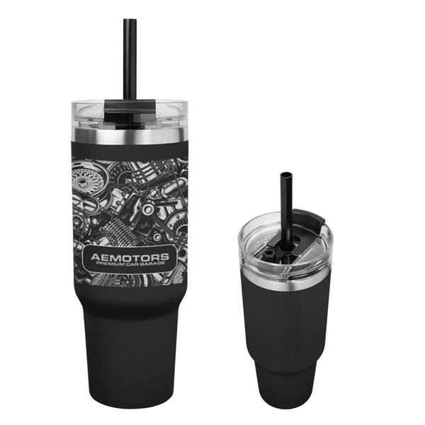 40 oz. stainless steel tumbler with powder coat finish, double wall... from ASI 61125 Hit Promotional Products / Hit®