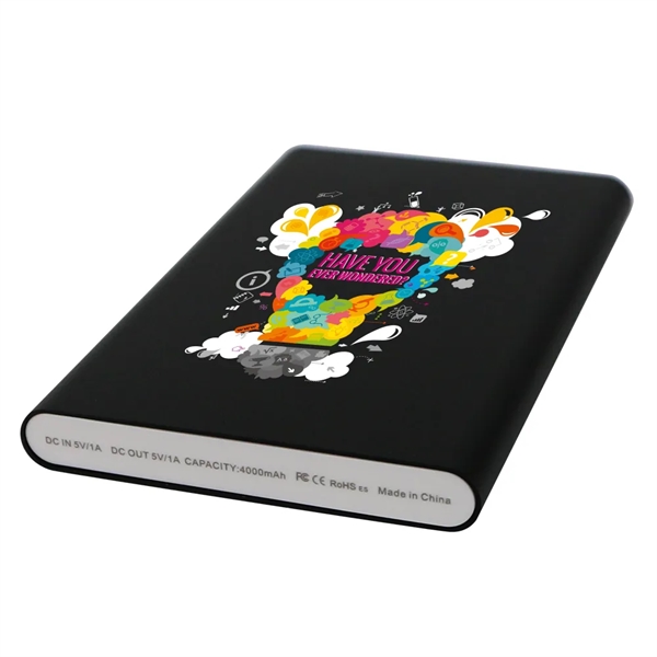 Aluminum slim power bank provides a 4000mAh battery for quick and... from ASI 90154 Sunjoy Group Inc