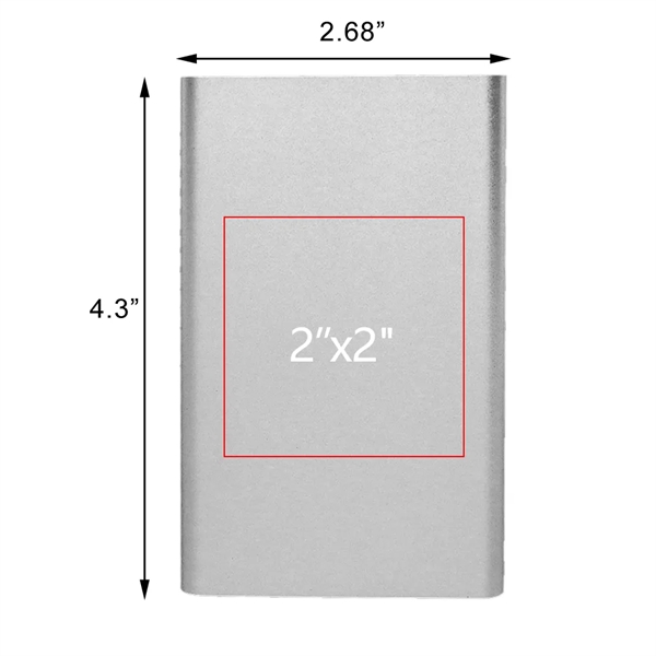 Aluminum slim power bank provides a 4000mAh battery for quick and... from ASI 90154 Sunjoy Group Inc