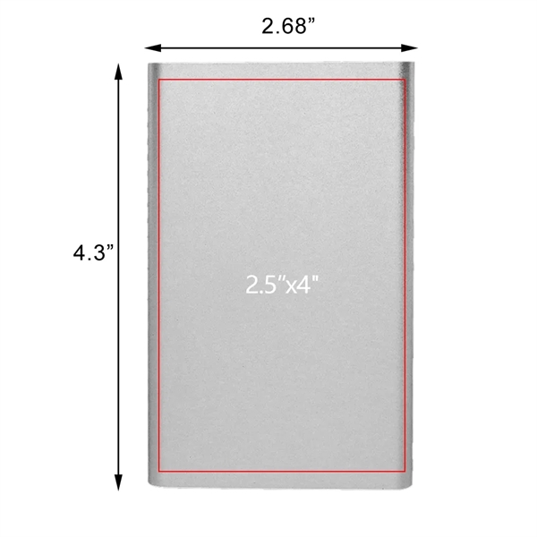 Aluminum slim power bank provides a 4000mAh battery for quick and... from ASI 90154 Sunjoy Group Inc