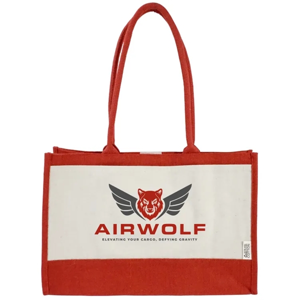 Eco-chic Recycled Cotton Tote: Perfect for groceries, 100% recycled, customizable, and... from ASI 67557 LimeLight Ent / Limelight USA