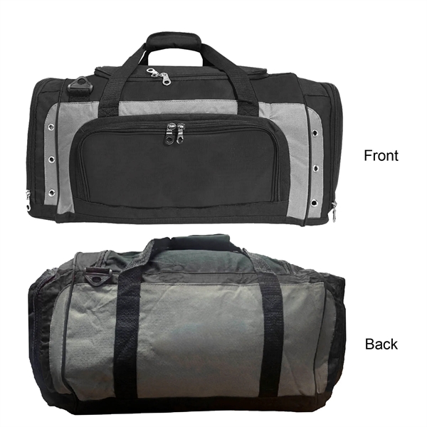 600D Polyester & 420D Ripstop Nylon duffel bag. Features U-shape double... from ASI 41511 Brainchild USA Inc / BrainChild Gift Club
