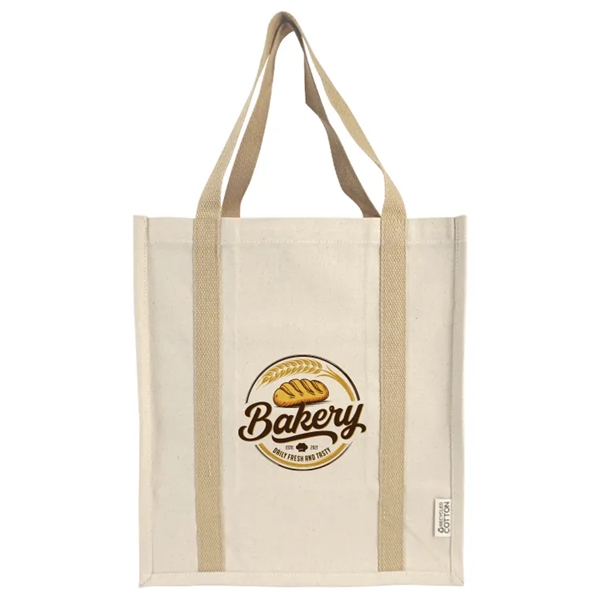 Eco-chic Recycled Cotton Tote: Perfect for groceries, 100% recycled, customizable, and... from ASI 67557 LimeLight Ent / Limelight USA