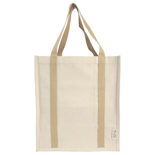 Eco-chic Recycled Cotton Tote: Perfect for groceries, 100% recycled, customizable, and... from ASI 67557 LimeLight Ent / Limelight USA