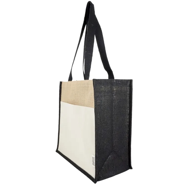 Sustainable style! Jute Recycled Canvas Tote: 100% recycled, front pocket, 28"... from ASI 67557 LimeLight Ent / Limelight USA