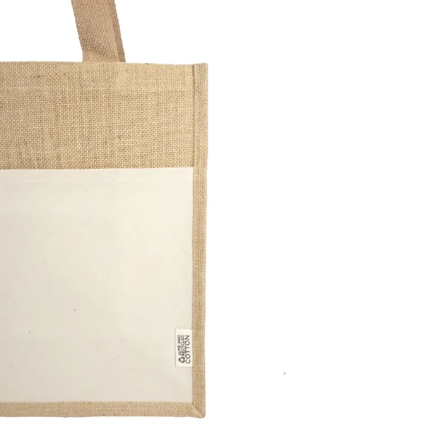 Sustainable style! Jute Recycled Canvas Tote: 100% recycled, front pocket, 28"... from ASI 67557 LimeLight Ent / Limelight USA